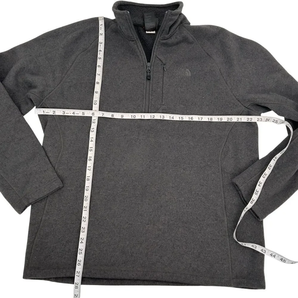 The North Face dark gray quarter zip fleece size large